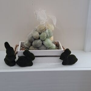 Bundle Of Cottagecore Shabby Chic Farmhouse Spring Easter Decorations.